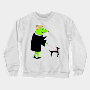 Aliens and Dog Crewneck Sweatshirt